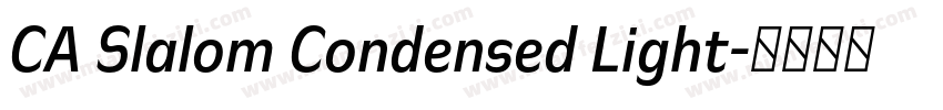 CA Slalom Condensed Light字体转换